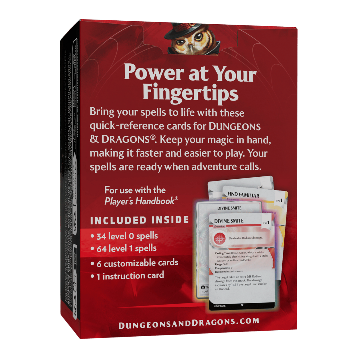 Dungeons & Dragons 5E RPG Reference Cards: Spells - Levels 0-1