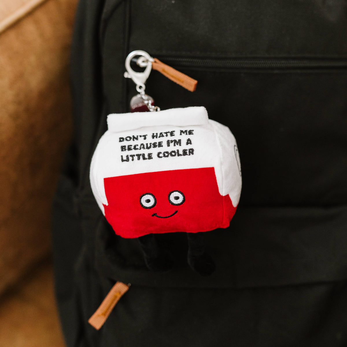 "Don't Hate Me" Cooler Plush Bag Charm Toy Funny Cute Gift