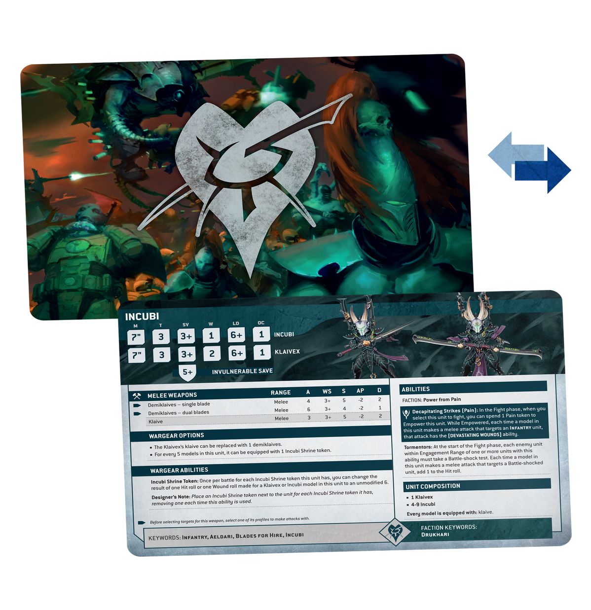 Warhammer 40000 Drukhari Datasheet Cards (ENG)