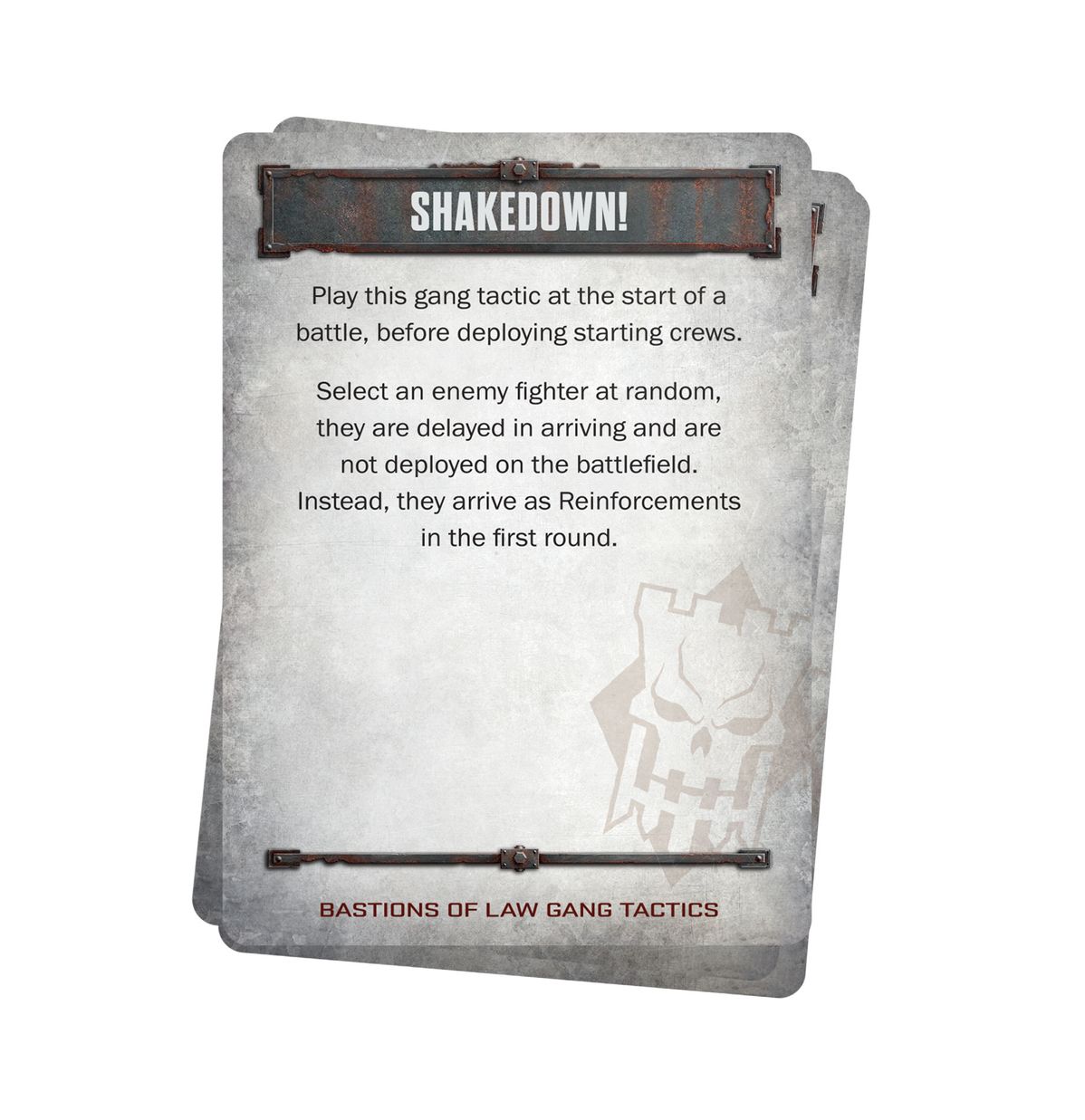 Warhammer Necromunda Bastions Of Law Tactics Cards