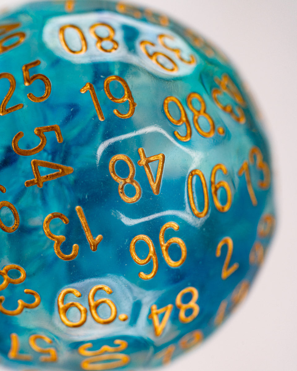 Fires of Elysium | Acrylic | Individual d100 Percentile Dice - Emberglow Gaming